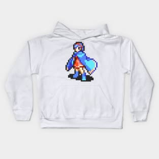 Female Mage Fighting Sprite Kids Hoodie